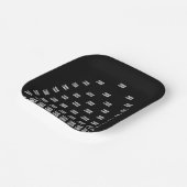 ロゴユニークのアーチパターン | 黒（編集可能） ペーパープレート (傾斜あり)