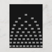 ロゴユニークのアーチパターン | 黒(編集可能) ポストカード (正面)