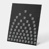 ロゴユニークのアーチパターン | 黒（編集可能） 台座サイン (正面)