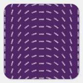 ロゴユニークまたはアップロードされた画像パターン | パープル スクエアシール (正面)