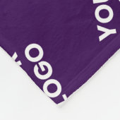 ロゴユニークまたはアップロードされた画像パターン | パープル フリースブランケット (角)