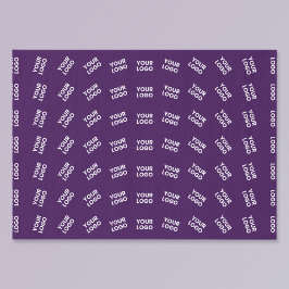 ロゴユニークまたはアップロードされた画像パターン | パープル 薄葉紙