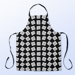 ロゴユニークまたはイメージパターン | 黒（編集可能） エプロン