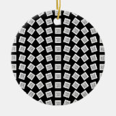 ロゴユニークまたはイメージパターン | 黒(編集可能) セラミックオーナメント (正面)