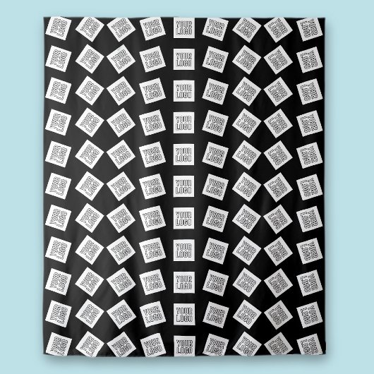 ロゴユニークまたはイメージパターン | 黒（編集可能） タペストリー