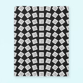 ロゴユニークまたはイメージパターン | 黒（編集可能） フリースブランケット