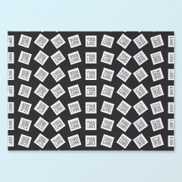 ロゴユニークまたはイメージパターン | 黒（編集可能） 薄葉紙