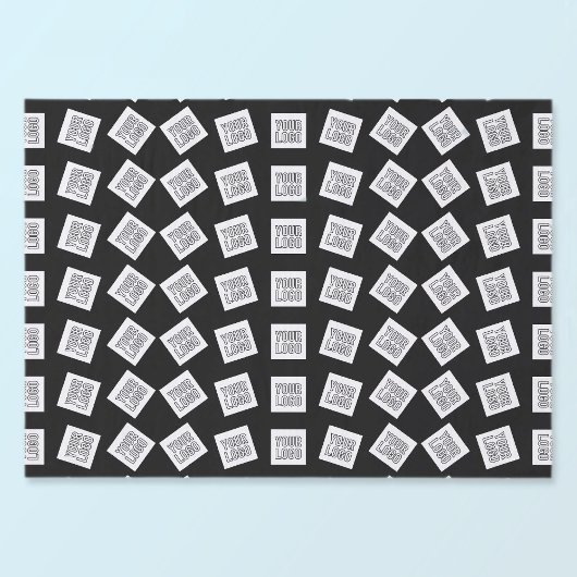 ロゴユニークまたはイメージパターン | 黒（編集可能） 薄葉紙