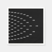 ロゴユニーク/アップロードした画像を使用したパターン スタンダードカクテルナプキン (正面)