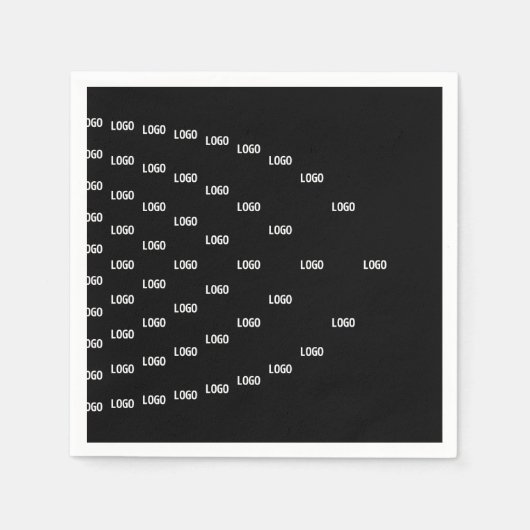 ロゴユニーク/アップロードした画像を使用したパターン スタンダードカクテルナプキン (正面)