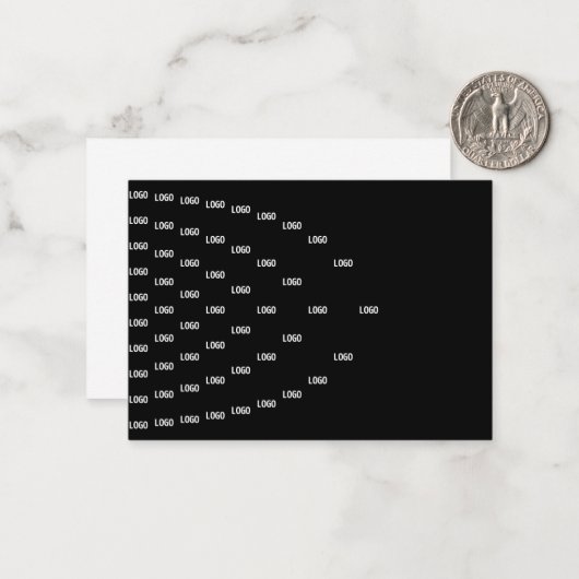 ロゴユニーク/アップロードした画像を使用したパターン ノートカード (正面/裏面インサイチュ)