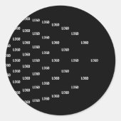 ロゴユニーク/アップロードした画像を使用したパターン ラウンドシール (正面)