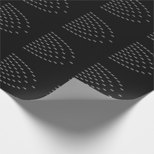 ロゴユニーク/アップロードした画像を使用したパターン ラッピングペーパー (角)