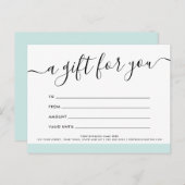 ロゴライトアクアブルー商品券カード ポストカード (正面/裏面)