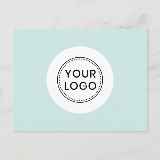 ロゴライトアクアブルー商品券カード ポストカード (裏面)