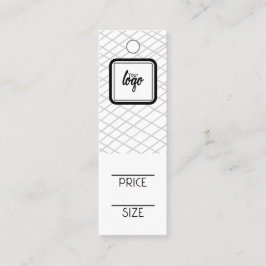 ロゴラインパターンパーソナライズされた価格ラベル スキニー名刺