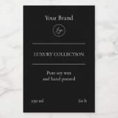 ロゴラグジュアリーミニマリストブラックキャンドル製品ラベル フードラベル (シングルラベル)