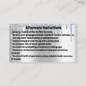 ロゴラッシュアフターケアの指示ブルーシルバー 名刺 (裏面)