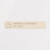 ロゴラベル付き中性蝋燭改ざん防止シール ラベル (デザイン1)