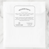 ロゴラベル付き製品原料の向き スクエアシール (バッグ)