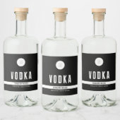 ロゴラベル付き香味入り酒ボトル リキュールボトルラベル (ボトル)