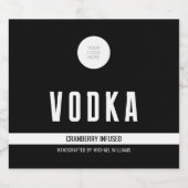 ロゴラベル付き香味入り酒ボトル リキュールボトルラベル (シングルラベル)