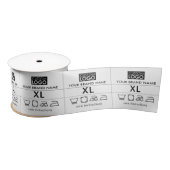 ロゴラベル衣類ラベル衣服首ラベル縫い付け サテンリボン (リール)