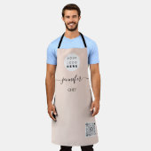 ロゴレストランベーカリーケータリングケーキバラ エプロン (着用した状態)