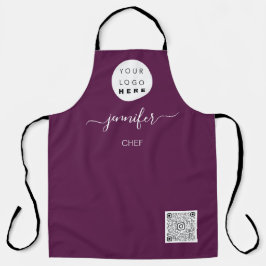 ロゴレストランベーカリーケータリングケーキパープル エプロン