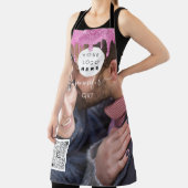 ロゴレストランベーカリーケータリングケーキピンクドリップ エプロン (インサイチュ)