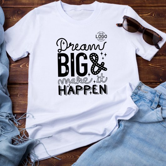 ロゴレタリングDream Big Make It Planet Business Tシャツ
