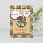 ロゴレトロはっきりしたおもしろいタイポグラフィ会社パーティー 招待状 (スタンド正面)