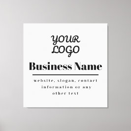 ロゴレトロモダン – 白と黒 キャンバスプリント