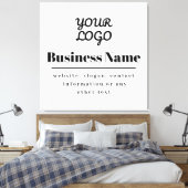 ロゴレトロモダン – 白と黒 キャンバスプリント (インサイチュ (寝室))