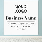 ロゴレトロモダン – 白と黒 キャンバスプリント (インサイチュ (ウッドフロア))