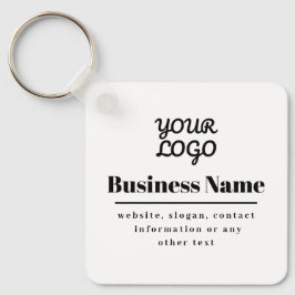 ロゴレトロモダン – 白と黒 キーホルダー