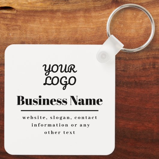 ロゴレトロモダン – 白と黒 キーホルダー (裏面)