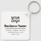 ロゴレトロモダン – 白と黒 キーホルダー (裏面)