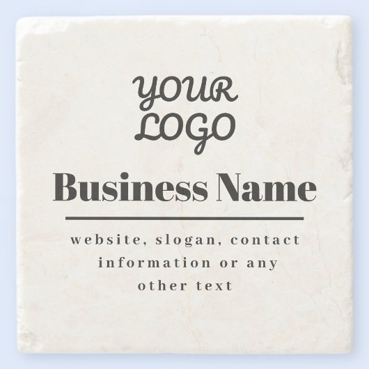 ロゴレトロモダン – 白と黒 ストーンコースター