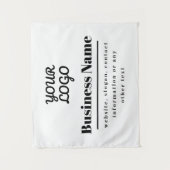 ロゴレトロモダン – 白と黒 タペストリー (正面)