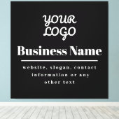 ロゴレトロモダン – 白黒 キャンバスプリント (インサイチュ (ウッドフロア))