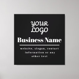 ロゴレトロモダン – 白黒 キャンバスプリント