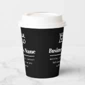 ロゴレトロモダン – 白黒 紙コップ (左)