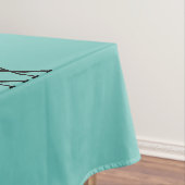 ロゴ事業名レストランブラックティール(緑がかった色)ブルー テーブルクロス (インサイチュ)
