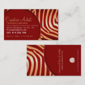 ロゴ付きすごいスタイリッシュRed Zebra名刺 名刺 (正面/裏面)
