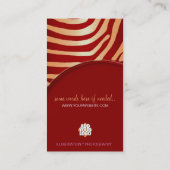 ロゴ付きすごいスタイリッシュRed Zebra名刺 名刺 (裏面)