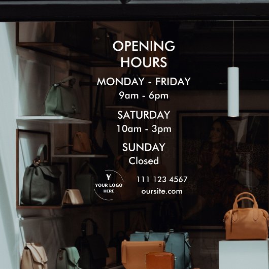 ロゴ付きのカスタマイズされた営業時間窓用シール ウィンドウサイン