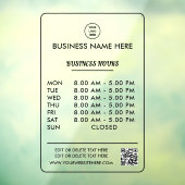 ロゴ付きの不透明ブラックオープンビジネスアワー, ロゴ付きの不透明ブラックオープンビジネスアワー ウ ウィンドウサイン (シート3)