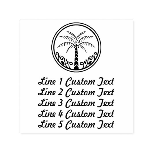 ロゴ付きの伝統的なカスタムビジネススタンプ5行 セルフインキングスタンプ (デザイン)