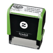 ロゴ付きの名刺に住所を記入 セルフインキングスタンプ (商品)